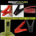 Jumper Cables Adapter Compatible with Ryobi 18V Battery, 12AWG 5.9FT Portable Battery Jump Starter Automotive Booster Cables Power for Car Jump Starting Using Tool