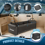 K KNODEL Extra Large Trunk Organizer With Cooler Bag, 3 Compartments Car Organizer, Heavy Duty SUV Trunk Organizer with 2