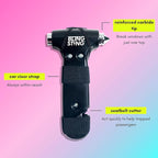 BLINGSTING Glammer Safety Hammer - Emergency Automotive Escape Hammer Tool, Seat Belt Cutter & Car Window Break Tool - White 