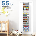 Mefirt Over The Door Organizer, 7 Tier Door Hanging Organizers with 7 Large Pockets 12 Side Pockets, Behind Door Storage Hang