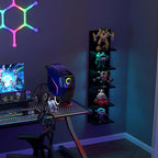 5-Tier Wall Shelf Unit with RGB Light, Floating Lack Shelf for Storage, Wall Mounted Vertical Display Shelf for Bedroom Livin