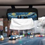 Car Tissue Holder Car Visor Organizer Tissue Box Holder for Car Sun Visor Organizer with Car Vehicle Accessories Essentials Interior for Women Men Blue Starry Night Fox Bunny