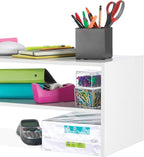 Whitmor Stackable 28" Extra Wide 2-Shelf Storage Organizer,Stackable Wood Combination Shoe Organizer Racks Shelves for Closet