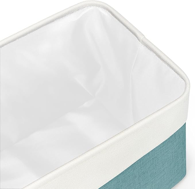 Kntiwiwo Foldable Storage Bin Collapsible Fabric Storage Basket Cube with Durable Handles Closet Organizer Bins for Organizin