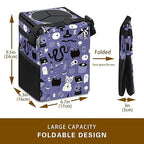 Gothic Car Trash Can with Lid Collapsible Reusable Waterproof Car Garage Bag,Automotive Garbage Can,Car Accessories Interior Car Organizer