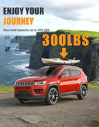 KINGGERI 300lbs Roof Racks Cross Bars Fit for Jeep Compass 2018-2026, Aluminum Heavy Duty Roof Rails Crossbars Rooftop Cargo Basket Carrier Bag Luggage Rails Kayak Canoe Snowboard Skiboard Bike