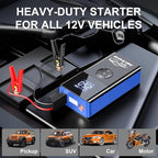 Jump Starter with Air Compressor, 8000A 180PSI, Portable Car Battery Jump Starter (All Gas/12L Diesel) 12V Automobile Jump