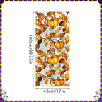 Niviy Pumpkin Thanksgiving Halloween Fall Window Clings, Stained Glass Window Film for Windows Autumn Clings Autumn Home Office Decorations for Indoor Outdoor (16.93 x 39.37inch)