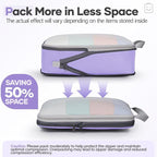 Veken 11 Set Compression Packing Cubes for Travel Essentials,Compressible Expandable Large Luggage Suitcase Organizer Bags fo