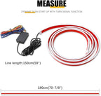 71 Inch Car Hood Light Strip, White Exterior Dynamic Car LED Hood Light, Flexible & Waterproof, Universal Exterior Daytime Running Light Strip with Fuse Protection for Cars, SUVs, Trucks