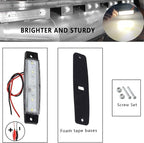 20 Pcs Rock Lights White Strip Lights Wheel Fender Well Underglow Led Lights for Cars Exterior Side Marker for Truck Golf Cart Wrangler RV RV SUV Offroad