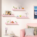 upsimples Acrylic Shelves for Wall Decor, 15" Display Shelf Perfume Organizer for Bathroom, Bedroom, Living Room, Floating Bo