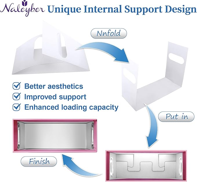 File Organizer Box with Lid & Handle, Thickened Cardboard Hanging File Folder Storage Boxes for Letter Size, Portable Filing 