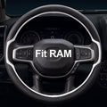 West Llama Customized Auto Car Steering Wheel Cover for Dodge RAM 1500 2500 3500, 15.5-16 inch (White+Green-Large Size)
