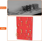 TORACK 3 PCS Metal Pegboard Panels(12x24 inch) for Wall Garage Tools Storage Pegboard System for Workbench, Modular Peg Board