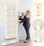 Ofiray-home Over the Door Organizer 6 Tiers, Extra Large Behind Door Storage of 12 Compartments,80 lbs Weight Capacity Hangin