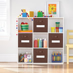 artsdi 13x13x13 Storage cube bins(Set of 8) Fabric storage cubes with 8 Labels Window Cards & a Pen, Storage cubes 13x13, Col