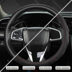 West Llama 3D Texture Steering Wheel Cover for Toyota, Anti-Slip Design, Premium Leather, Custom Fit for 14.5-15 inch, Stylis
