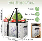 Reusable Grocery Bags Heavy Duty Shopping Bags Foldable Large Tote Bags with Long Handles & Hard Bottom