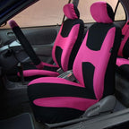 FH Group Light & Breezy Cloth Car Seat Covers, 7 Seater Three Row Set- Airbag & Split Ready -Universal for Cars Trucks and SU