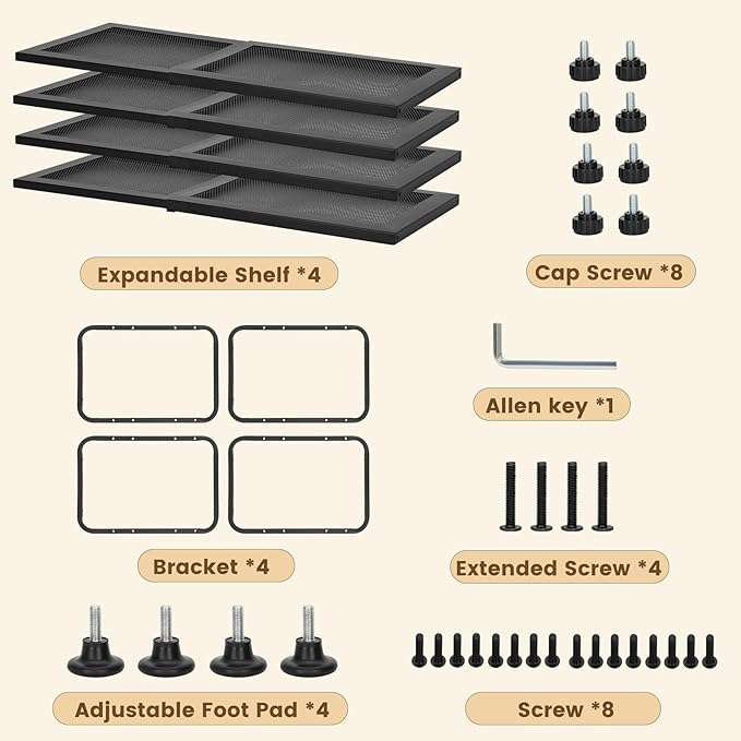 Expandable Shoe Rack - Shoe Stand Holder for Closet, Adjustable Shoe Shelf Storage, Stackable Long Shoe Stand Holder for Livi