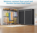 VIPEK V5C SE Garment Rack Wardrobe Closet, Heavy Duty Clothes Rack with Adjustable Shelves and Black Cover, Black Metal Close