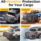 BougeRV Hitch Cargo Carrier Bag Waterproof/Rainproof for Car Truck SUV Vans Rear Mount Trays and Baskets 48'' L x 20'' W x 22'' H