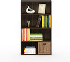 Furinno PASIR Book Shelf, 4-Tier Bookshelf, Bookcase with Open Shelf, 9.4 x 23.6 x 41.7, for Living Room, Bedroom, Home Offic