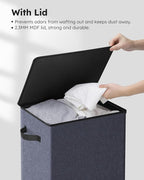 SOLEDI Laundry Hamper with Lid 90L Large & Tall Collapsible Laundry Basket, Clothes Hamper with Bag Removable Easy to Carry, 