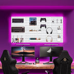 Wall-Mounted Pegboard Kit, 50.4" x 25.2" Organizer Panel – Large, Cost-Effective & Nail-Free Installation White
