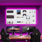 Pegboard Combination Kit for Wall Organizer, Wall Mounted Peg Board Kits for Kitchen, Bedroom, Office, &Bathroom, 4 Pieces Wh