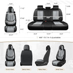Coverado Seat Covers, Car Seat Covers Front Seats, Car Seat Cover, Car Seat Protector Waterproof, Seat Cushion Nappa Leather 