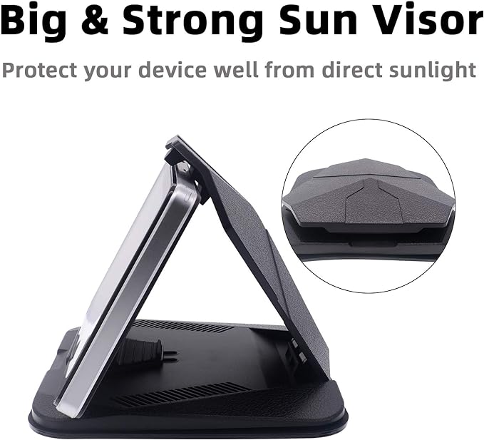 Dashboard GPS Mount Holder - Universal Dashbaord Phone Tablet PC Navigation Holder for Garmin Nuvi Tomtom iPhone iPad Galaxy Yoga Android Fits 4.3"-9.6" GPS & Smartphone Friction Mount