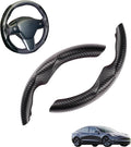 for Tesla 2017-2023 Model 3 and 2020-2024 Model Y Steering Wheel Cover Trim Interior Decoration Protection Accessories (M3/My-Black)