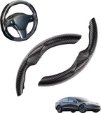 for Tesla 2017-2023 Model 3 and 2020-2024 Model Y Steering Wheel Cover Trim Interior Decoration Protection Accessories (M3/My-Black)