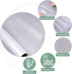 STATINT Reeded Glass Window Privacy Film 3D Decorative Frosted Non Adhesive UV Heat Blocking Day and Night Vinyl Privacy Clings for Bathroom Living Room，29.5 Inch X 13.1 Feet