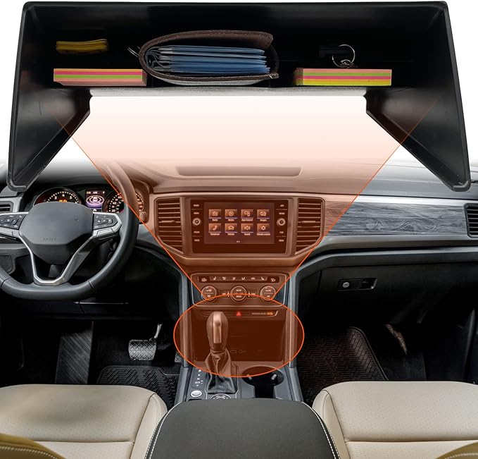 JOJOMARK for VW Atlas and Cross Sport Accessories Center Console Organizer 2018 2019 2020 2021 2022 2023 Insert ABS Armrest Box Secondary Storage (Not fit for 2024)