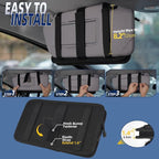 Molle Car Sun Visor Organizer, Car Accessories with Zipper Visor Storage Pouch & Glasses Clip, Molle Panel for Tactical Gears, Fits Most Vehicles, SUVs, Trucks(Black)