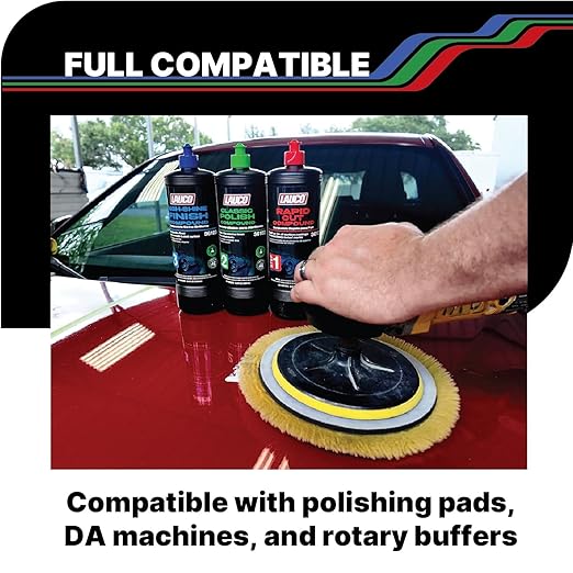 LAUCO Paint Correction Compounds Step 1, 2, 3 – 16oz, Swirl Remover 8oz Kits, with a Towel, Silicone-Free, Clear Coat Safe Scratch Remover, Swirl Correction & High Gloss Finishing