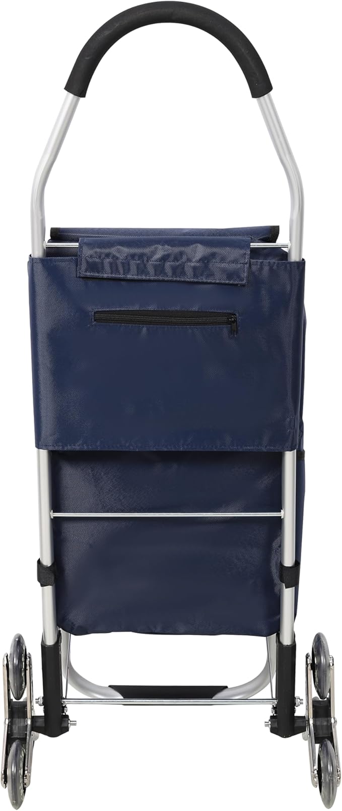 Stair Climber Folding Shopping, 36L Grocery Cart Trolley Laundry Stair Climbing Handcart with Stainless Steel Triangular Wheels & Oxford Cloth Bag, Foldable Cart for Shopping Grocery Laundry, Blue