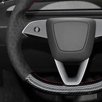 MEWANT DIY Stitching Steering Wheel Cover Wrap for Tesla Model 3 Highland 2023-2025/Model Y 2025 Highland for Tesla Model 3/Model Y Accessories(3D Style)