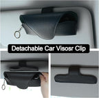 Magnetic Sunglass Holder for Car Visor, Travel Sunglasses Case with Clip for Purse, Eyeglasses Case