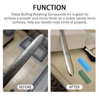 SCOTTCHEN Buffing Polishing Cutting Compounds 5 Oz.Kit-for Stainless Steel Aluminum Jewelry,Black White Purple Brown Blue Green,from Course to Fine - 6 Pcs