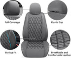 NS YOLO Leather Car Seat Covers,Universal Fit for Most Cars,SUVs and Sedans,Waterproof Luxury Leatherette Cushions, 5 Seats P