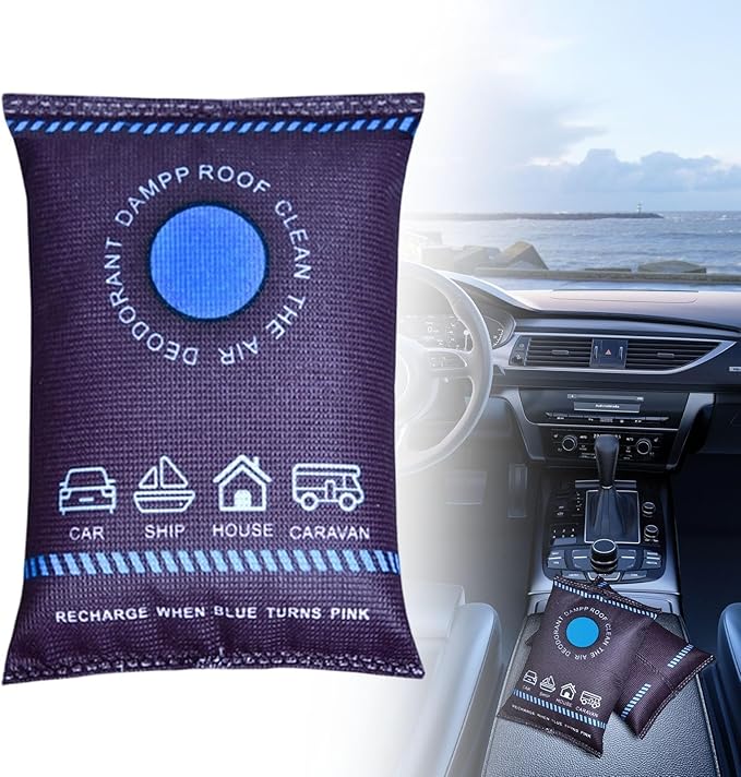 1/2/4/6/8 PCS Reusable Dehumidifier Bags - Portable Car Interior Window Moisture Absorber, Condensation Prevention Tool for
