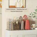 Purse Organizer for Closet - 2 Pack Acrylic Clear Shelf Dividers, Adjustable Bag Handbag Book Storage Organizer for Bedroom O