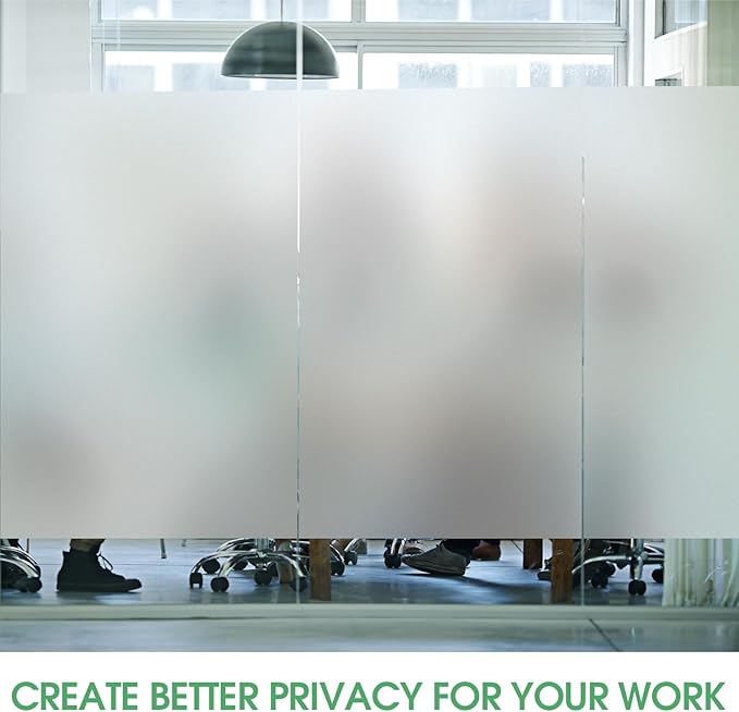 STATINT Frosted Glass Window Film Privacy Sun Blocking UV Protection Window Clings Bathroom Non Adhesive Static Cling Glass Stickers for Home Office,17.3 Inch X 13.1 Feet