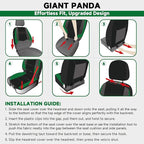 GIANT PANDA Front Car Seat Covers Custom Fit for Toyota Rav4 Camry Highlander Corolla Prius Corolla Cross Venza Avalon, Faux 