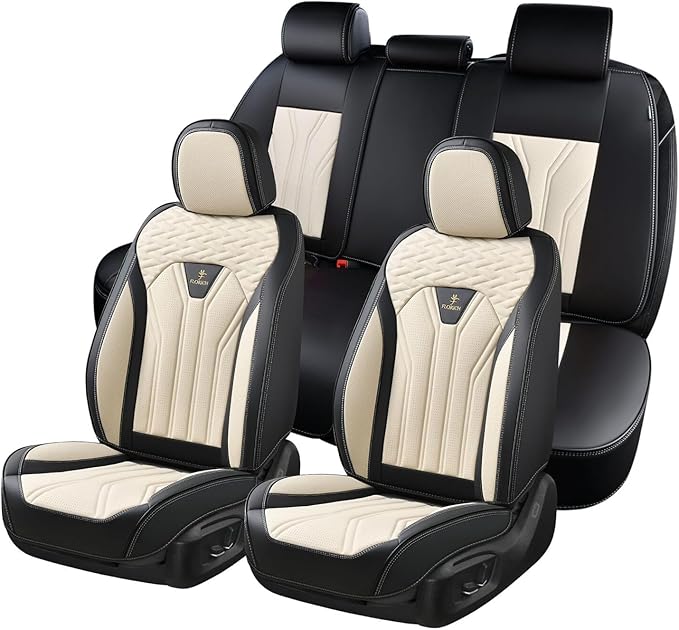 FLORICH Rear Automotive Seat Covers Leather Car Seat Covers Waterproof Back Seat Cover Universal Seat Cushion Protector for M