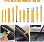 GOOACC 11PCS Trim Removal Tool Kit, Metal & Nylon Pry Tools Set for Car Door Panel, Dashboard, Audio, Clips, Fastener Remover